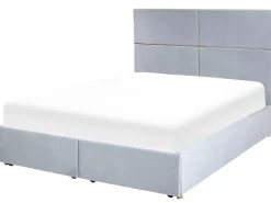 Beliani Parisanky Sametti Säilytystila Vaaleanharmaa 140 X 200 Cm Vernoyes Flash Sale