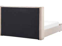 Beliani Parisanky Sametti Säilytystila Beige 180 X 200 Cm Noyers Cheap