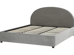 Beliani Parisanky Sametti Säilytystila Vaaleanharmaa 180 X 200 Vaucluse Discount