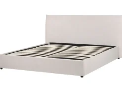 Beliani Parisanky Sametti Säilytystila Luonnonvalkoinen 180 X 200 Cm Lavaur Store