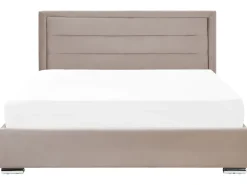 Beliani Parisanky Sametti Säilytystila Ruskeanharmaa 180 X 200 Cm Rouen Shop