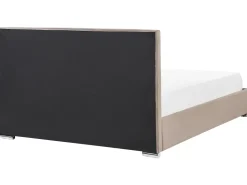 Beliani Parisanky Sametti Säilytystila Ruskeanharmaa 180 X 200 Cm Rouen Shop