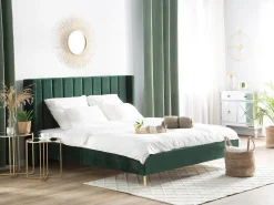 Beliani Parisanky Sametti Tummanvihrea 180 X 200 Cm Villette Shop