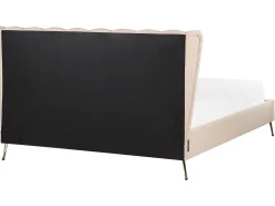 Beliani Parisanky Sametti Usb-Portti Beige 160 X 200 Cm Miribel Fashion