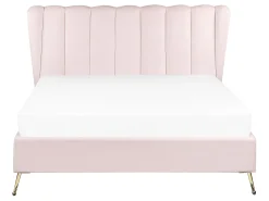 Beliani Parisanky Sametti Usb-Portti Pastellipinkki 140 X 200 Cm Miribel Fashion