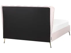 Beliani Parisanky Sametti Usb-Portti Pastellipinkki 140 X 200 Cm Miribel Fashion