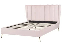 Beliani Parisanky Sametti Usb-Portti Pastellipinkki 140 X 200 Cm Miribel Fashion