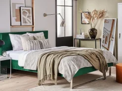 Beliani Parisanky Sametti Vihrea 180 X 200 Cm Bellou Cheap