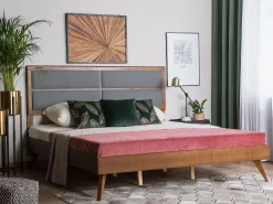 Beliani Parisanky Tumma Puu/Harmaa 180 X 200 Cm Poissy Cheap