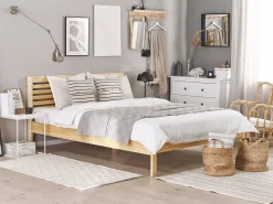 Beliani Parisanky Vaalea Kumipuu 180 X 200 Cm Carnac Hot