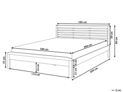 Beliani Parisanky Vaalea Kumipuu 180 X 200 Cm Carnac Hot