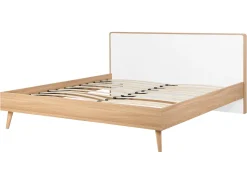 Beliani Parisanky Vaalea Puu/Valkoinen 160 X 200 Cm Serris Best