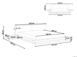 Beliani Parisanky YoPöydät Vaalea Puu 180 X 200 Cm Zen New