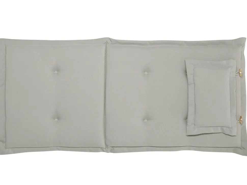 Beliani Parvekekalustesetti Akaasiapuinen Ruskeanharmailla Pehmusteilla Java Cheap