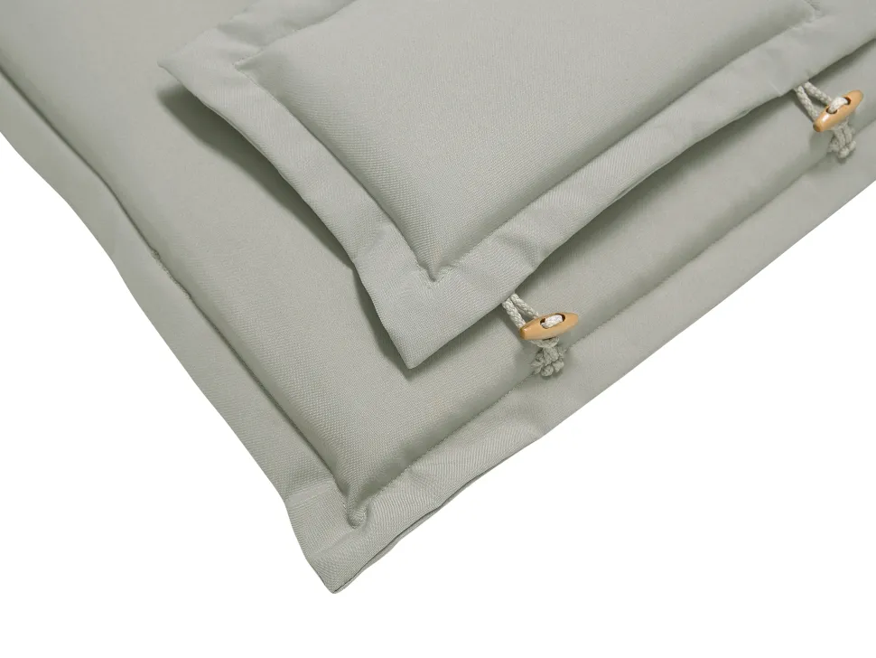 Beliani Parvekekalustesetti Akaasiapuinen Ruskeanharmailla Pehmusteilla Java Cheap