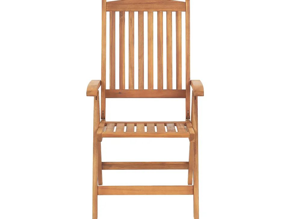 Beliani Parvekekalustesetti Akaasiapuinen Ruskeanharmailla Pehmusteilla Java Cheap