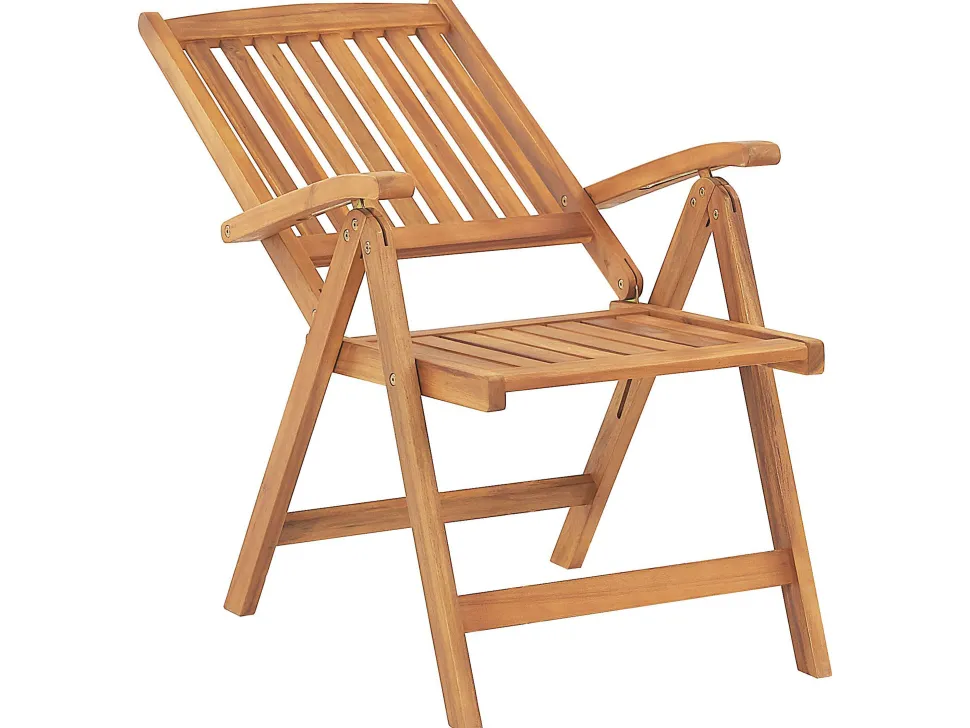 Beliani Parvekekalustesetti Akaasiapuinen Ruskeanharmailla Pehmusteilla Java Cheap