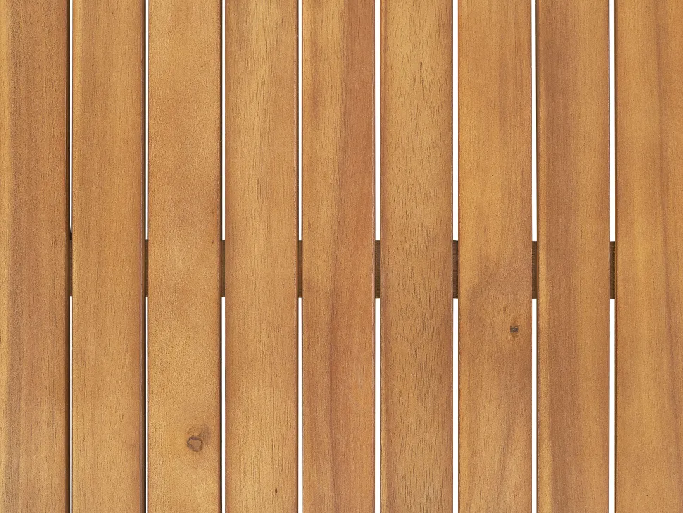 Beliani Parvekekalustesetti Akaasiapuinen Terrakotan Varisilla Pehmusteilla Java Clearance