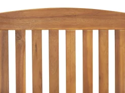 Beliani Parvekekalustesetti Akaasiapuinen Terrakotan Varisilla Pehmusteilla Java Clearance