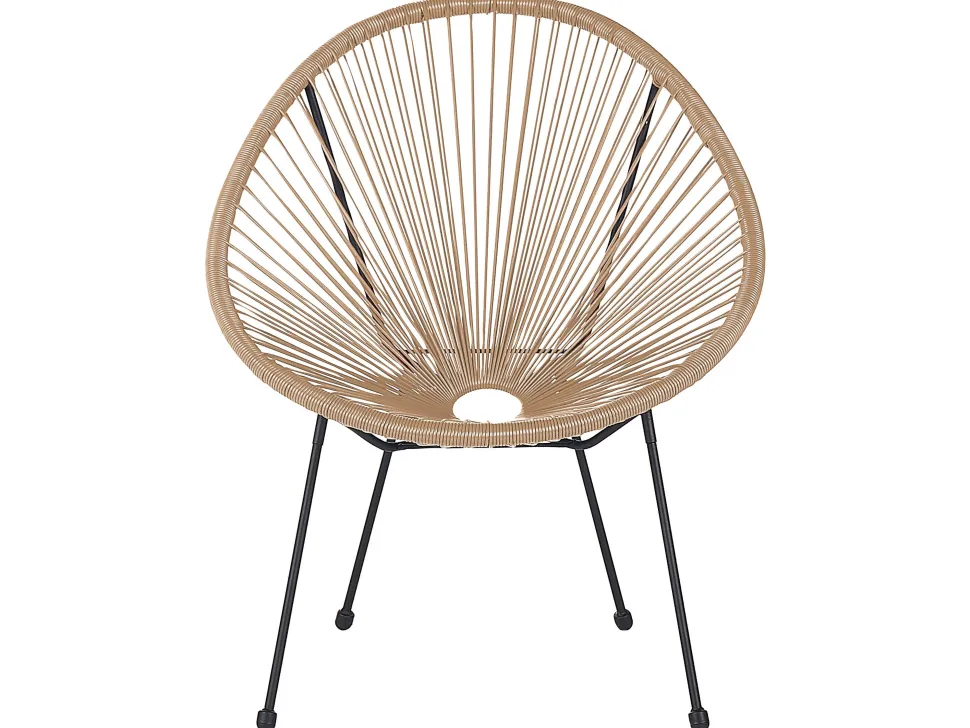 Beliani Parvekekalustesetti Polyrottinki Luonnollinen Acapulco Ii Sale