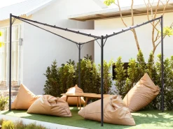 Beliani Paviljonki Beige 300 X 300 Cm Aventine New