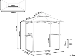 Beliani Paviljonki Beige 240 X 148 Cm Naro Best