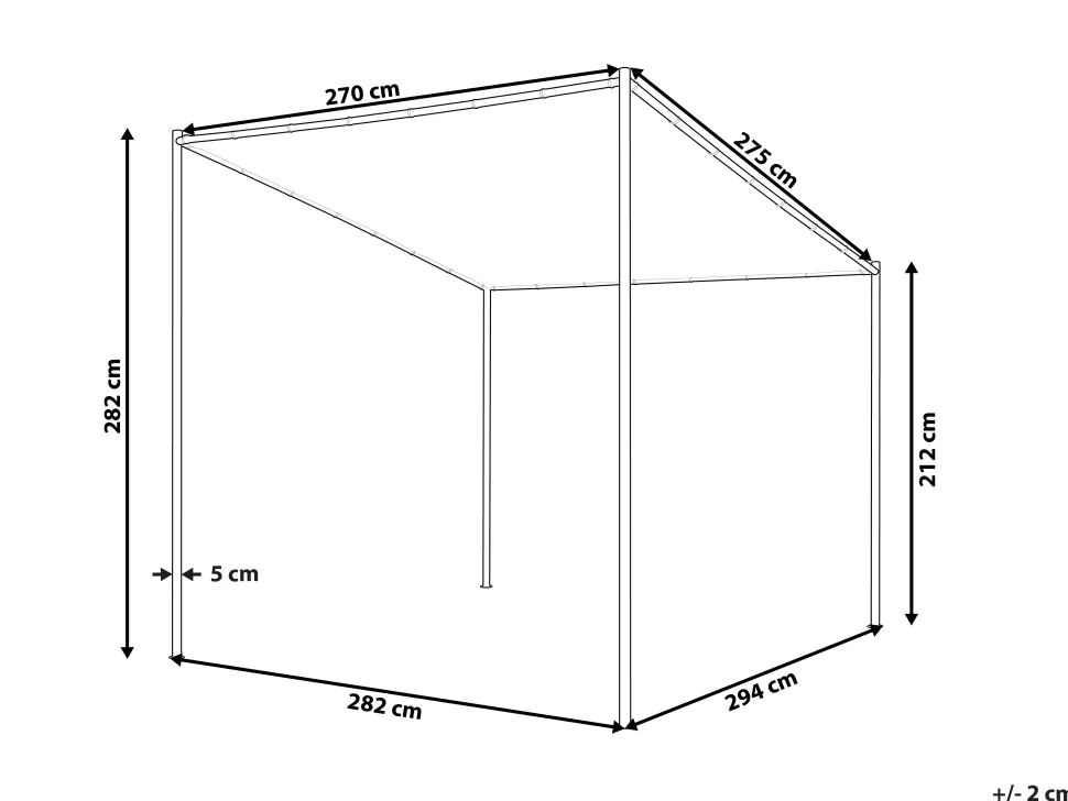 Beliani Paviljonki Beige 282 X 294 Cm Vimino New