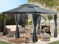 Beliani Paviljonki Grafiitinharmaa 400 X 300 Cm Colos Shop