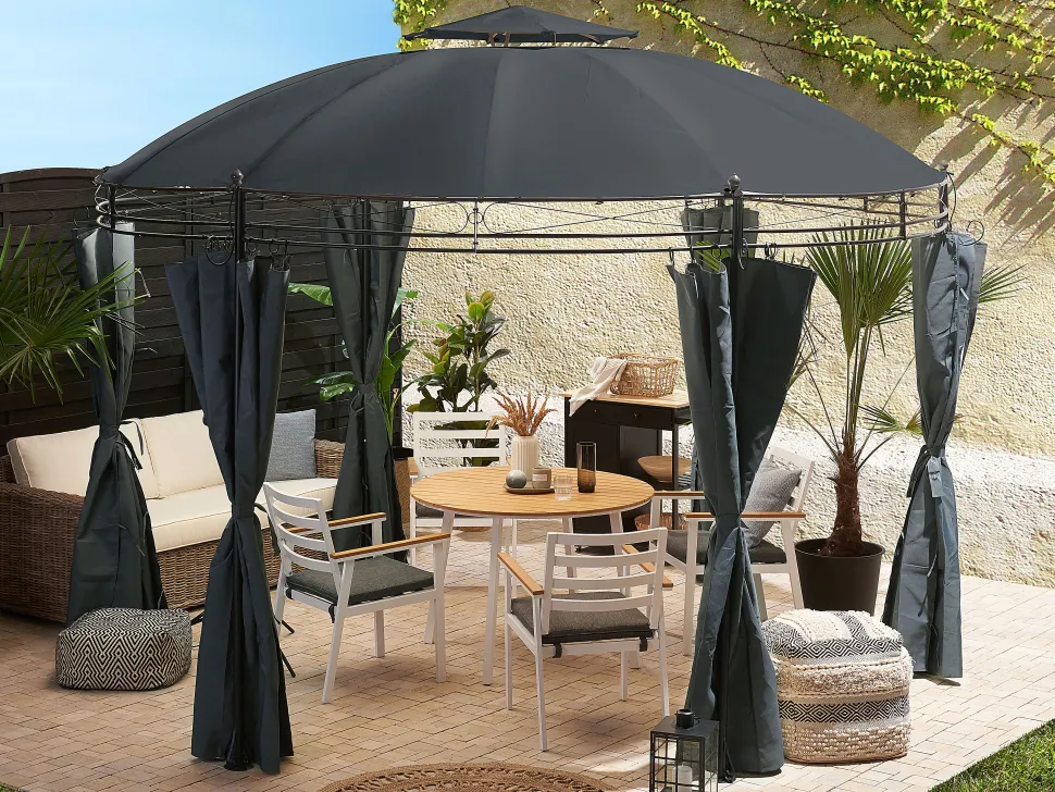 Beliani Paviljonki Grafiitinharmaa 360 X 275 Cm Safara Online