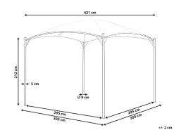 Beliani Paviljonki Harmaa 305 X 305 Cm Vomero Cheap