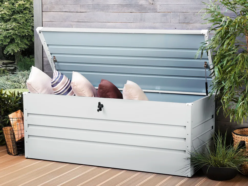 Beliani Pehmustelaatikko Teraksinen Vaaleanharmaa 165X70 Cm Cebrosa Best