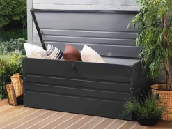 Beliani Pehmustelaatikko Teraksinen Grafiitinharmaa 132X62 Cm Cebrosa Cheap