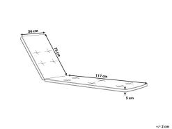 Beliani Pehmustetyyny Aurinkotuoliin 192 X 56 X 5 Cm Harmaa Cesana Sale