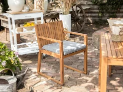 Beliani Pehmustetyyny Tuoliin Harmaa Sassari Best