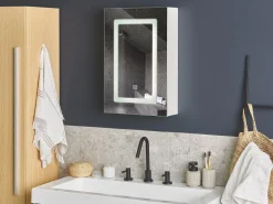 Beliani Peilikaappi Led-Valo Valkoinen 40 X 60 Cm Condor Outlet