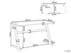 Beliani Pelipoyta Led-Valo Musta 120 X 60 Cm Darfur Outlet