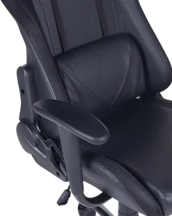 Beliani Pelituoli Keinonahka Led-Valo Musta Gleam Best Sale