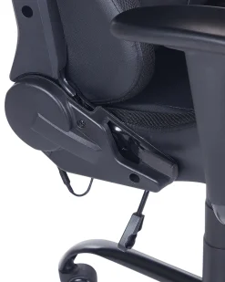 Beliani Pelituoli Keinonahka Led-Valo Musta Gleam Best Sale