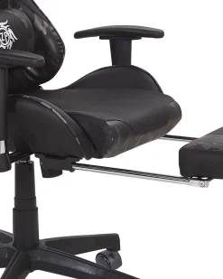 Beliani Pelituoli Keinonahka Maastokuvio Musta/Tummanharmaa Victory Cheap