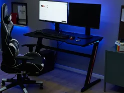 Beliani Pelituoli Keinonahka Musta/Valkoinen Victory Best Sale