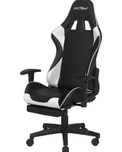 Beliani Pelituoli Keinonahka Musta/Valkoinen Victory Best Sale