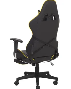 Beliani Pelituoli Keinonahka Musta/Keltainen Victory Outlet