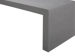 Beliani Penkki Harmaa Betoni U-Muotoinen 150 X 40 Cm Taranto New