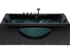 Beliani Poreamme Led-Valot Musta 170 X 80 Cm Hawes Clearance