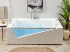 Beliani Poreamme Led-Valot Valkoinen 180 X 90 Cm Marquis Fashion