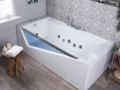 Beliani Poreamme Led-Valot Valkoinen 180 X 90 Cm Marquis Fashion