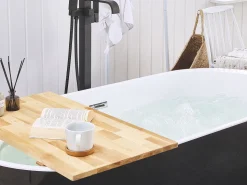 Beliani Poreamme Vapaasti Seisova Led-Valot Musta 170 X 80 Cm Nevis Cheap