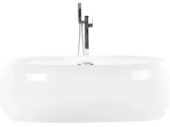 Beliani Poreamme Vapaasti Seisova Led-Valot Valkoinen 180 X 100 Cm Mustique Outlet