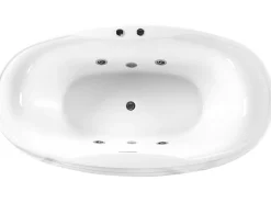 Beliani Poreamme Vapaasti Seisova Led-Valot Valkoinen 180 X 100 Cm Mustique Outlet