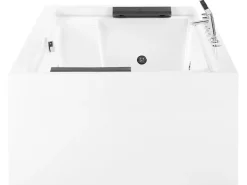 Beliani Poreamme Vapaasti Seisova Valkoinen 180 X 110 Cm Saona Store